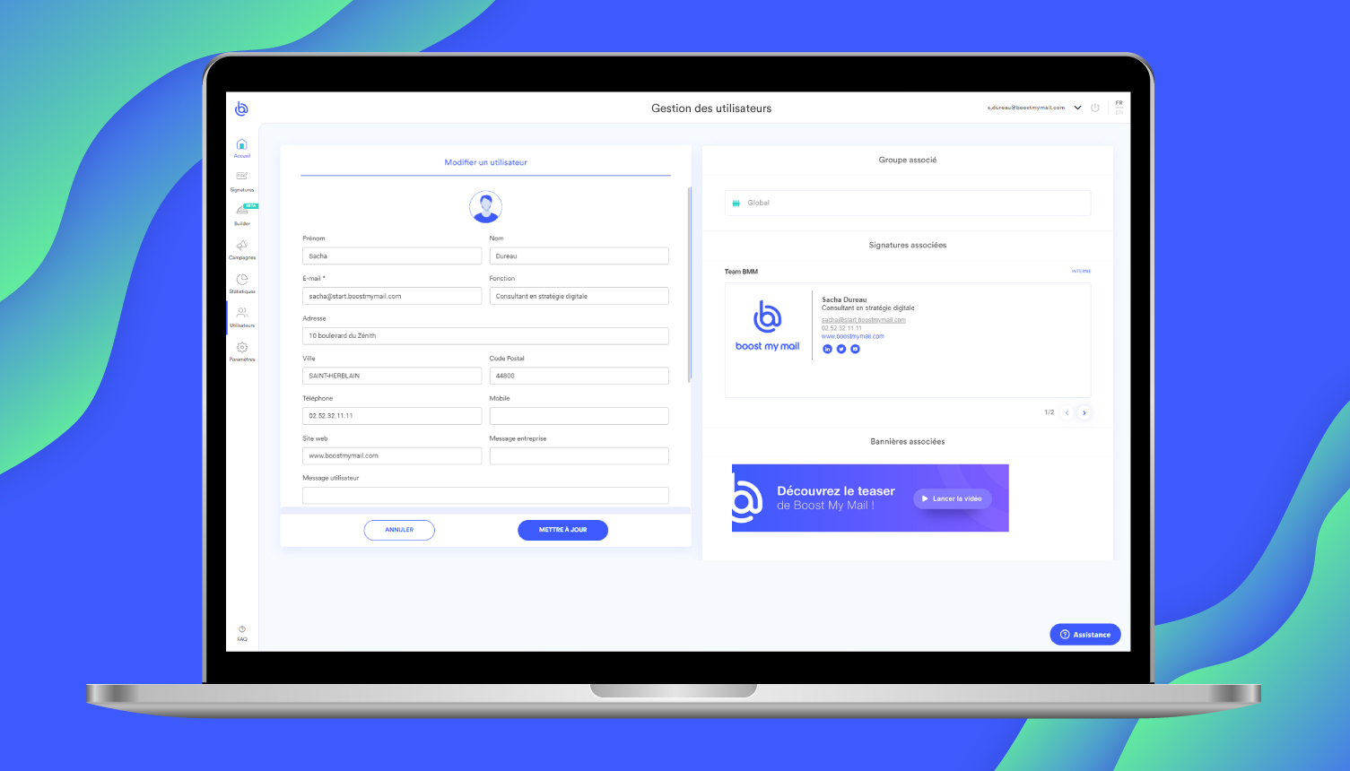screenshot of Boost My Mail